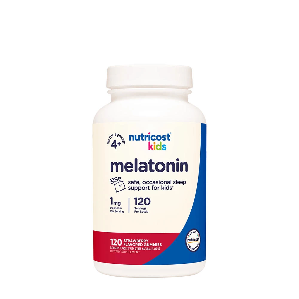 Nutricost - Melatoningummibjörnar för barn (120 gummibjörnar, jordgubb)