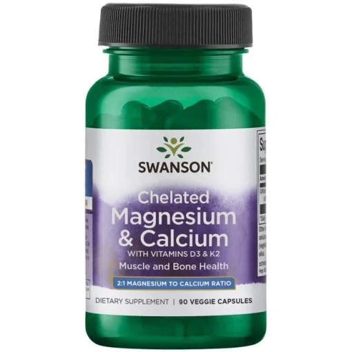 SWANSON Albion Chelat Magnezu i Wapnia z D-3 i K-2