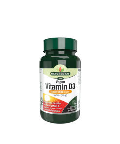 Natures Aid Vitamin D3 1000 IU (Vegan) (60 Tablets)