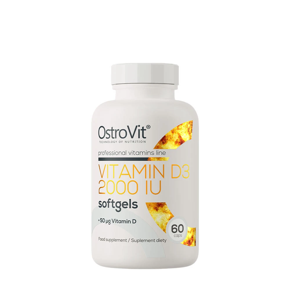 OstroVit - Vitamin D3 2000 IE, 60 mjukkapslar