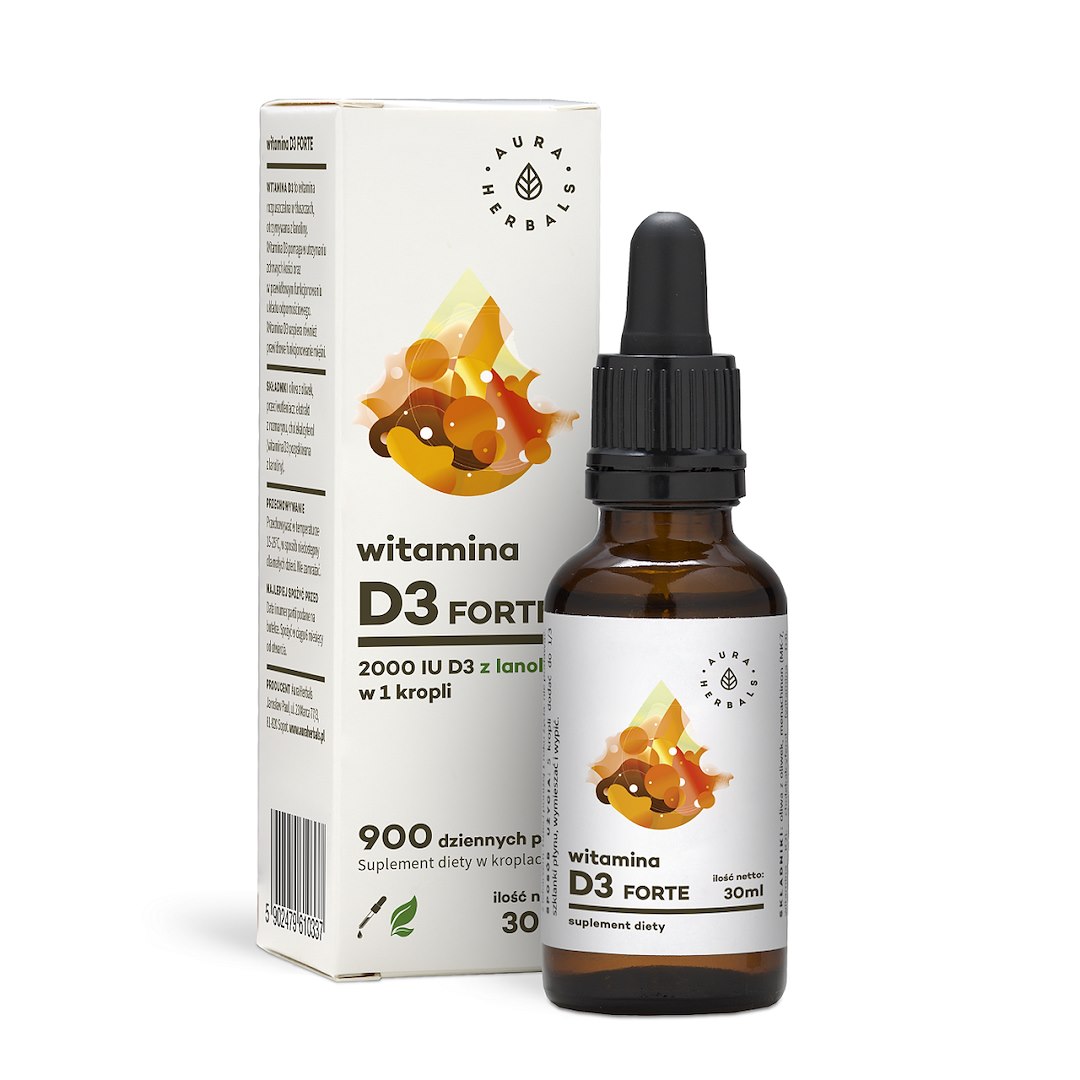 Aura Herbals - Vitamin D3 Forte, 2000 IE, 30 ml