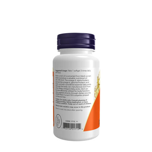 NOW - Svartvinbärsolja, 500 mg - 100 mjukkapslar - Bild 3