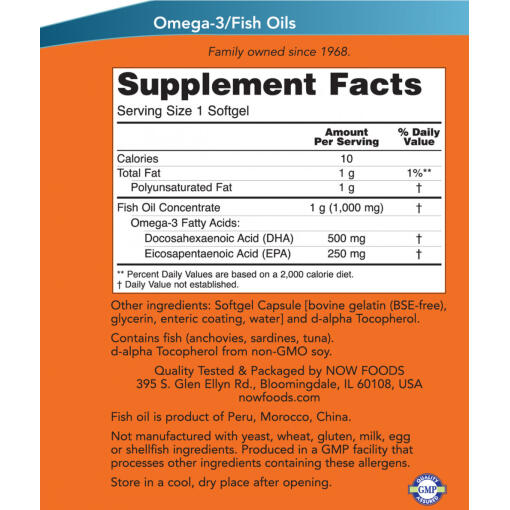 500 DHA / 250 EPA - 180 softgels