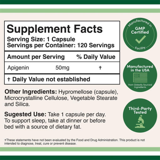 Double Wood Supplements - Apigenin (120 kapslar) - Bild 2
