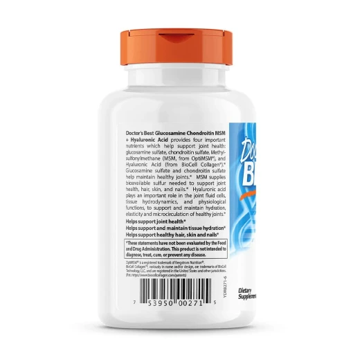 Doctor's Best - Glukosamin Kondroitin MSM + Hyaluronsyra, 150 kapslar - Bild 3