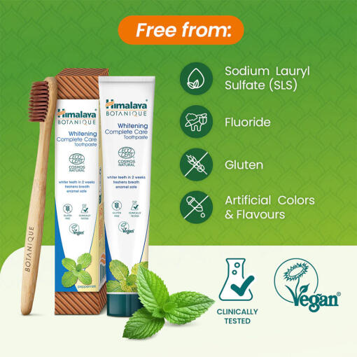 Himalaya - Whitening Complete Care Tandkräm, Pepparmint (75 ml) - Bild 3