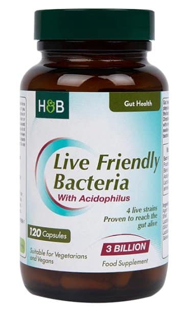 Levende Venlige Bakterier med Acidophilus - 120 kapsler