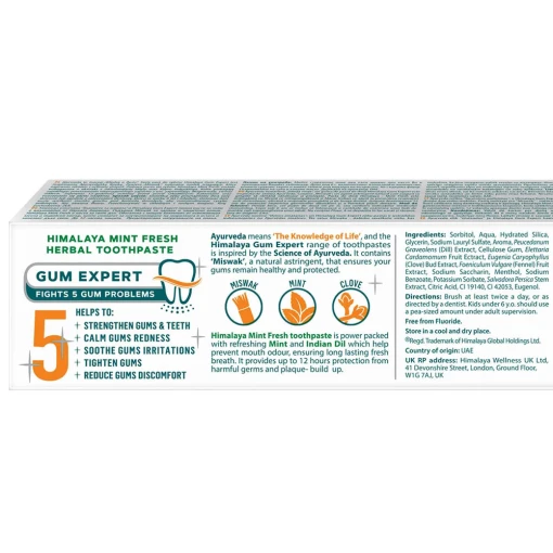 Himalaya - Mint Fresh Örttandkräm, 75 ml - Bild 2
