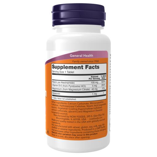NOW - Melatonin, 1 mg - 100 tabletter