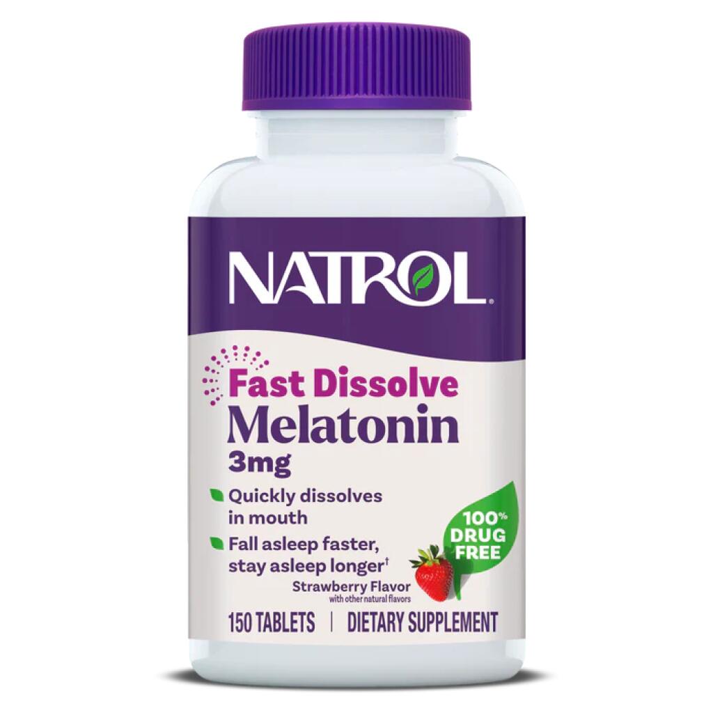 Natrol - Snabblösande Melatonin, 3 mg, 90 tabletter