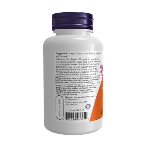 NOW - Policosanol Extra Strength, 40 mg - 90 vcaps - Bild 3