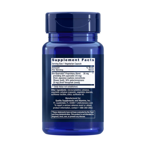 Life Extension - Quercetin, 30 vegetabiliska kapslar - Bild 2