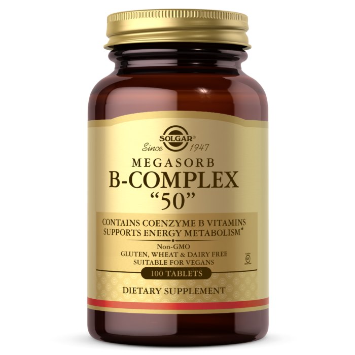 SOLGAR Megasorb B-Complex 50 (100 tabs)