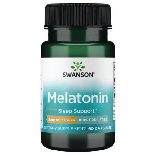 Swanson - Melatonin, 3 mg, 60 kapslar