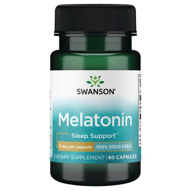 Swanson - Melatonin, 3 mg, 60 kapslar | Hälsa och välbefinnandeHälsokostSömnstödMelatonin | Apoteka