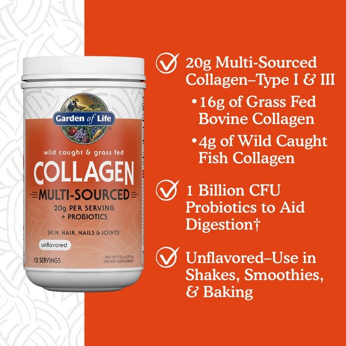 Garden of Life - Multi-Källa Kollagen från Vildfångat och Gräsbetat, 270g - Bild 4