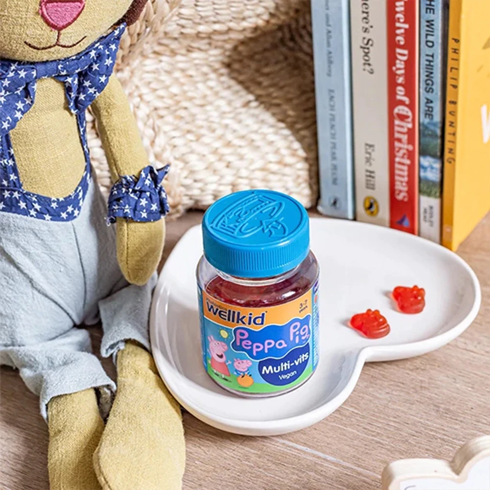 Vitabiotics - Wellkid Peppa Pig Multivitamin, 30 Gummibjörnar, Jordgubb - Bild 3