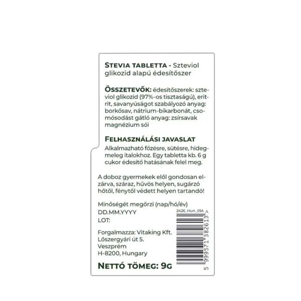 Vitaking - Stevia Mini, Sötningskapslar, 150 kapslar - Bild 2