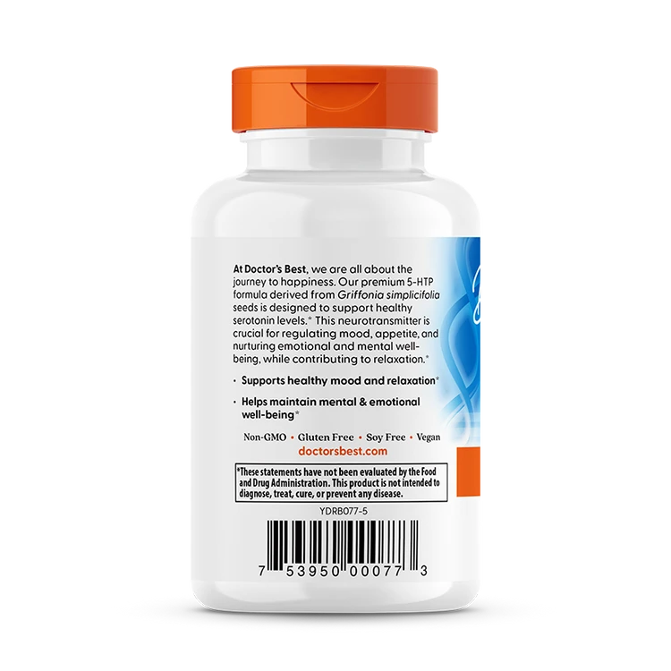 NOW - 5-HTP, 100 mg - 60 vegetabiliska kapslar - Bild 3