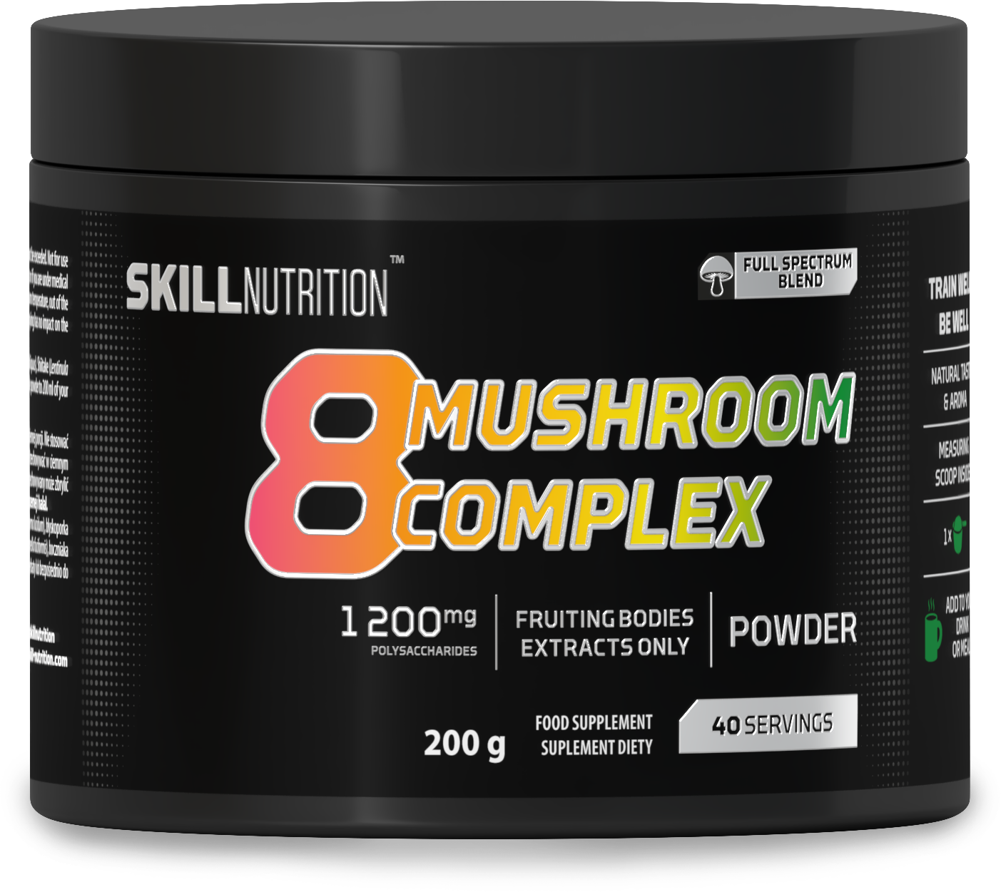 Skill Nutrition - 8 Svampkomplex, 200g | Hälsokost | Apoteka