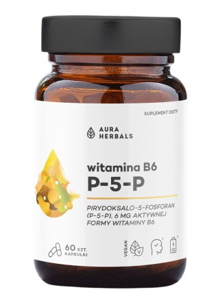 AURA HERBALS Vitamin B6 P-5-P 6 mg (60 caps)