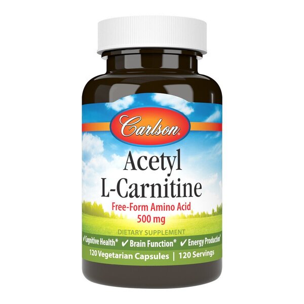 Carlson Labs - Acetyl L-Carnitin, 500 mg, 120 vegetabiliska kapslar | Vitaminer och mineralerHälsa och välbefinnandeAntioxidanterHälsokostNordisk vitalitet | Apoteka