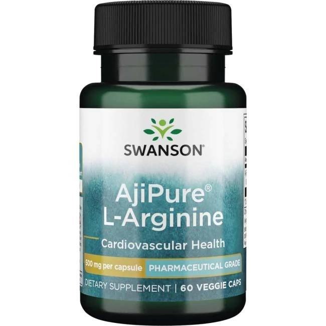 Swanson - AjiPure L-Arginin, 500 mg - 60 vegetabiliska kapslar | Vitaminer och mineralerHälsa och välbefinnandeAminosyror och BCAAEnskilda aminosyrorFitness & Träning | Apoteka