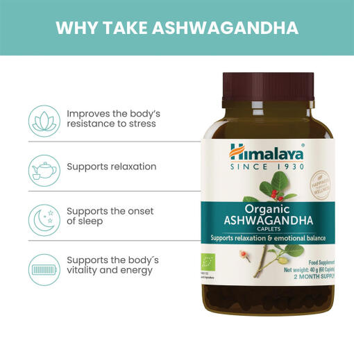 Himalaya - Ashwagandha, 60 tabletter - Bild 3