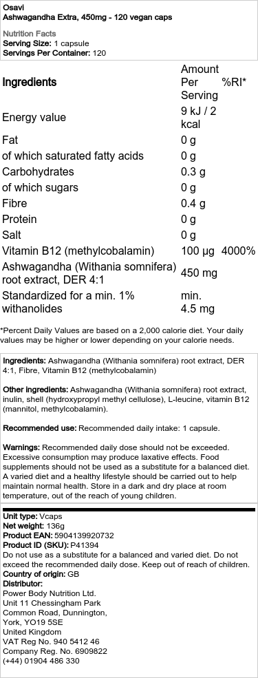 450 mg - 120 veganske kapsler