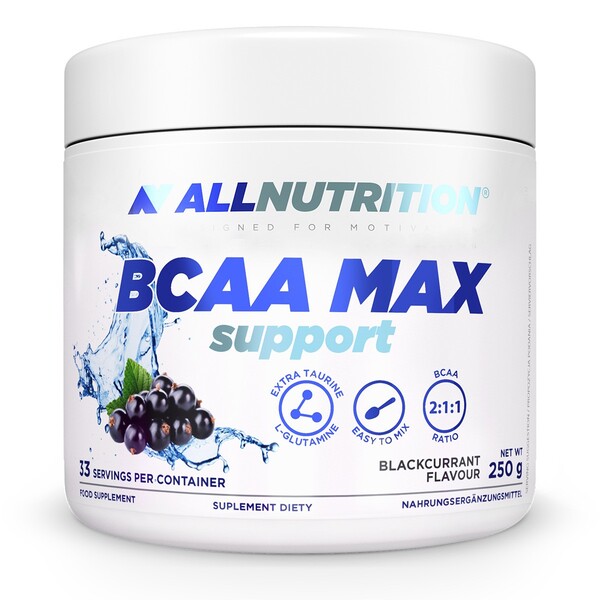 Allnutrition - BCAA Max Support, Svarta Vinbär, 250g | Aminosyror och BCAAHälsokostAminosyrablandningarBCAA och EAAFitness och träning | Apoteka