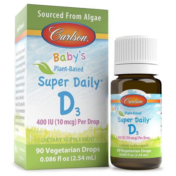 Carlson Labs - Babys Plantbaserade Super Dagliga D3, 400 IE - 2,54 ml | Vitaminer och mineralerVeganska produkterHälsa och välbefinnandeHälsokostBørns sundhed | Apoteka