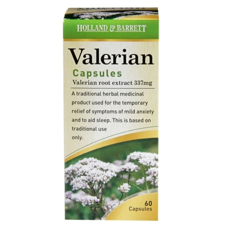 Holland &amp; Barrett - Baldrian, 337 mg, 60 kapslar | Hälsa och välbefinnandeHälsokostFörbättra humöret | Apoteka