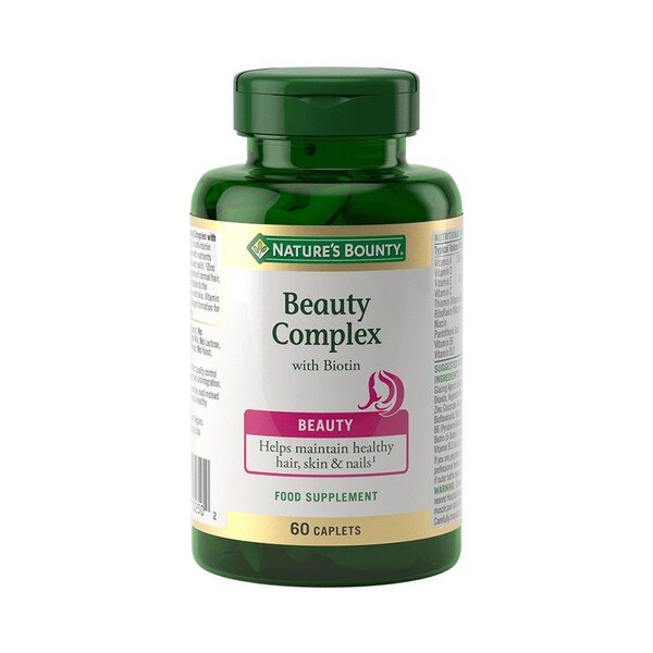 Natures Bounty - Beauty Complex med Biotin, 60 kapslar | Vitaminer och mineralerVeganska produkterVissa vitaminerHälsokostBiotin | Apoteka