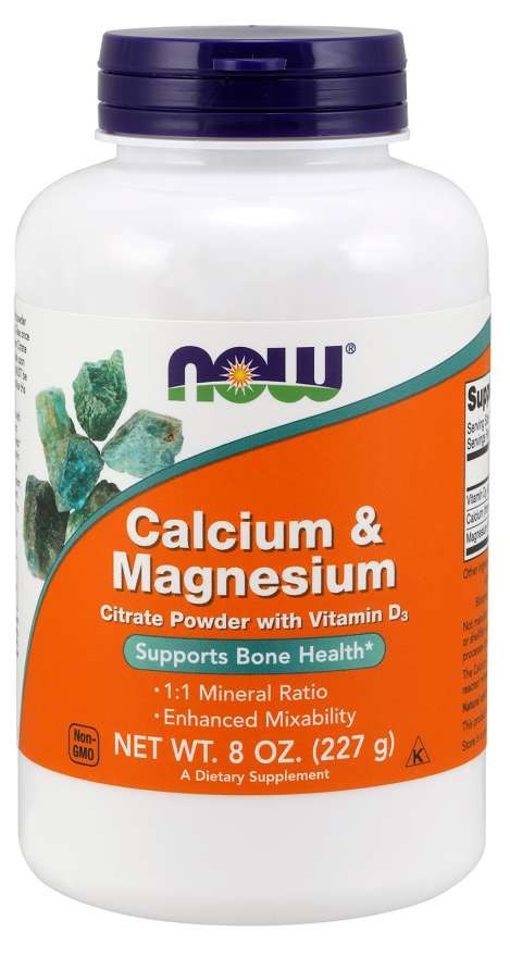 NOW - Kalcium &amp; Magnesium Pulver, Storlek | Vitaminer och mineralerEnstaka mineralerVitamin DMultimineralerMagnesiumKalciumD3 | Apoteka