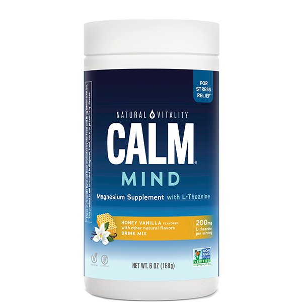 Natural Vitality - Calm Mind, Honung Vanilj, 168g | Hälsa och välbefinnandeMental fokus och minneHälsokostHumörförbättring | Apoteka