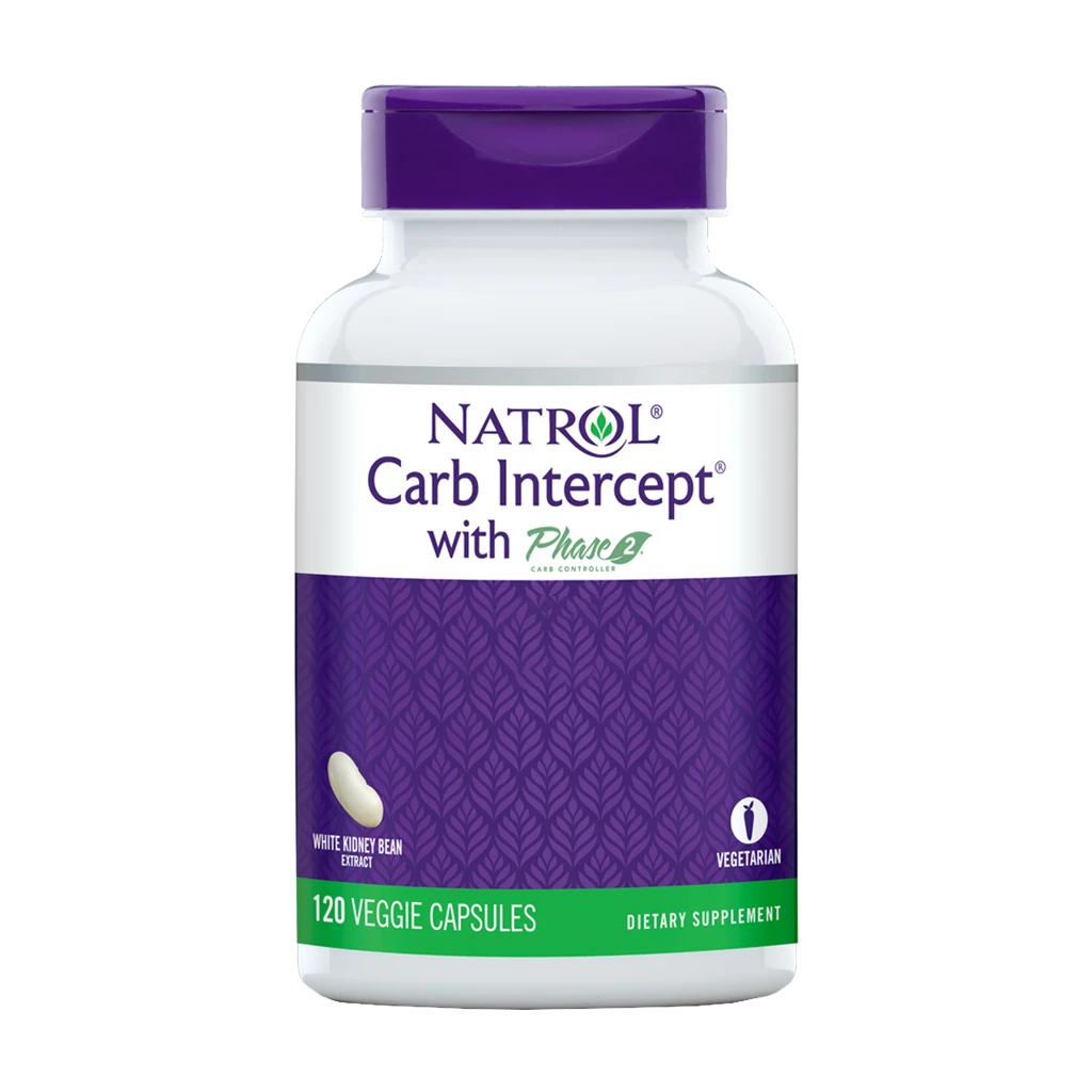 Natrol - Carb Intercept med Phase 2, 60 vegetabiliska kapslar - Bild 2