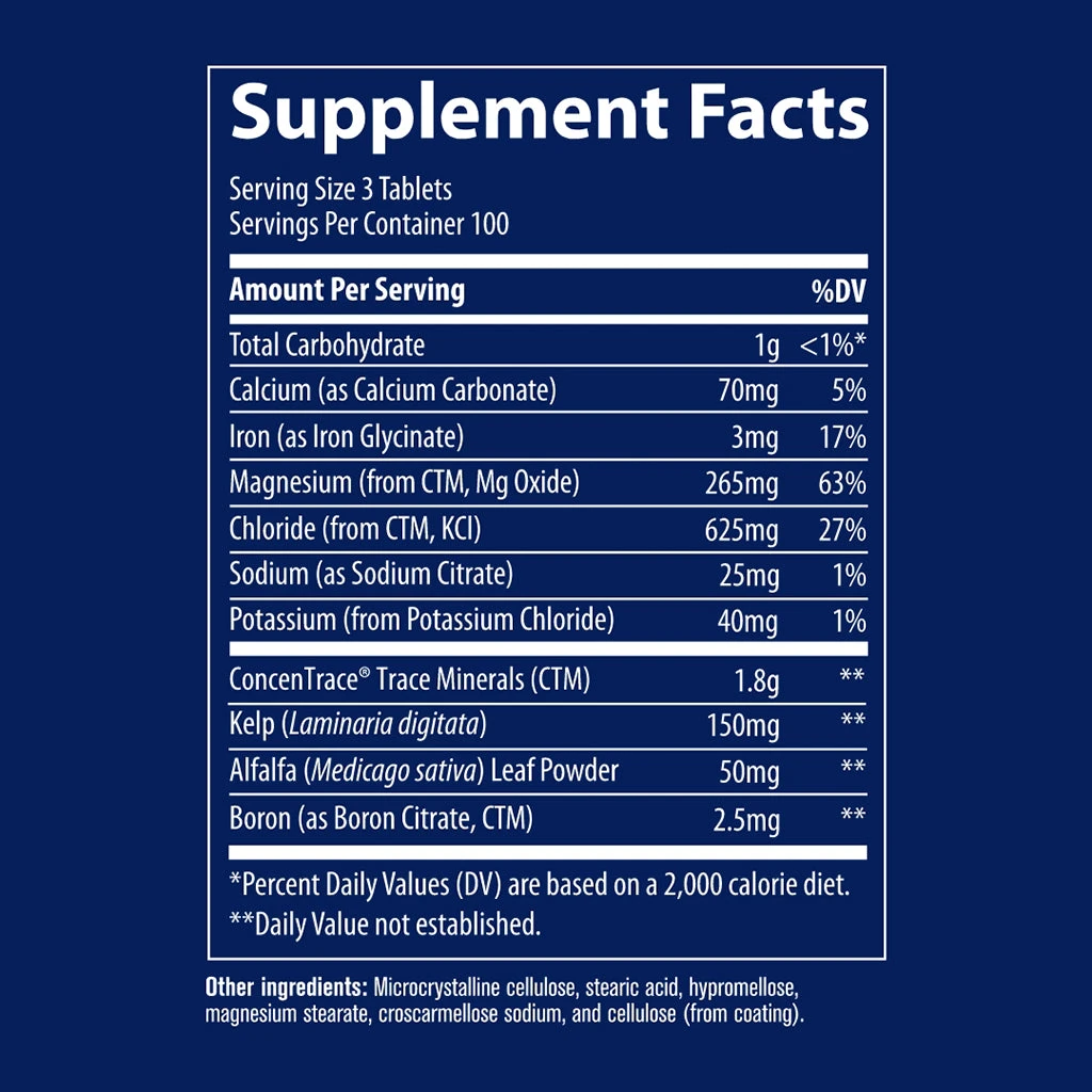 Trace Minerals - ConcenTrace® Spårmineraltabletter, storlek - Bild 3