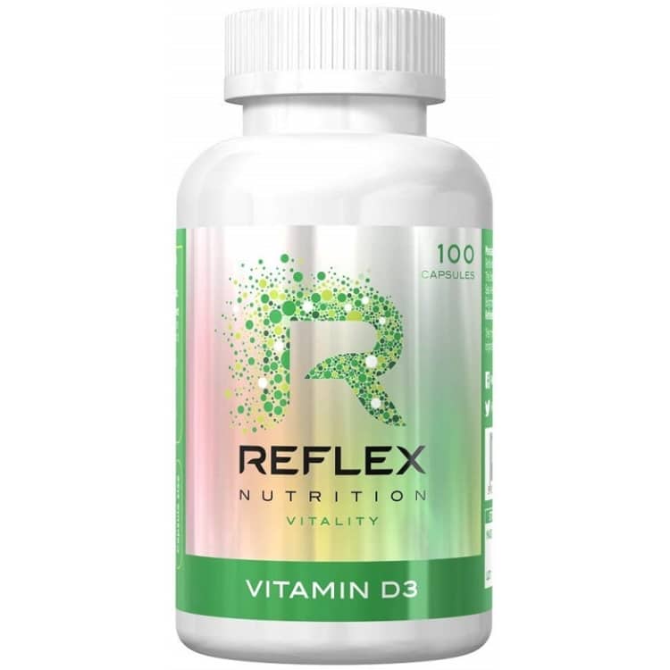 Reflex Nutrition - D3-vitamin, 100 kapslar | Vitaminer och mineralerHälsa och välbefinnandeVissa vitaminerD-vitaminHälsokostD3 | Apoteka