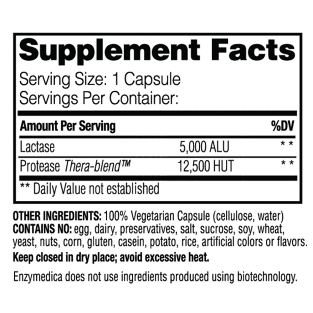 Enzymedica - DairyAssist, 30 kapslar - Bild 3