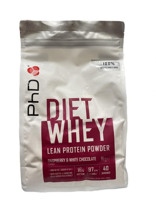 PhD - Diet Whey, Hallon &amp; Vit Choklad, 1000g | HälsokostProteinerProteinmatrisFitness och träning | Apoteka