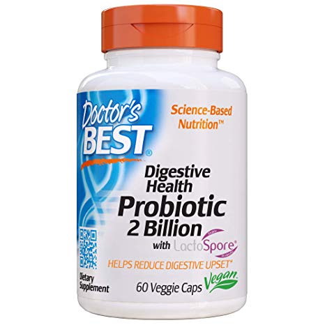 Doctors Best - Digestive Health Probiotic med LactoSpore, 2 miljarder, 60 vegetabiliska kapslar | Vitaminer och mineralerHälsa och välbefinnandeHälsokostProbiotikaVeganska produkter | Apoteka