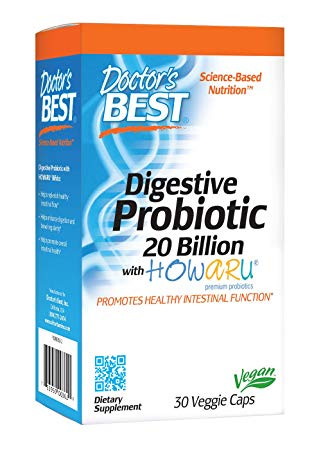 Doctors Best - Digestive Probiotic, 20 miljarder CFU - 30 vegetabiliska kapslar | Vitaminer och mineralerHälsa och välbefinnandeHälsokostProbiotikaVeganska produkter | Apoteka
