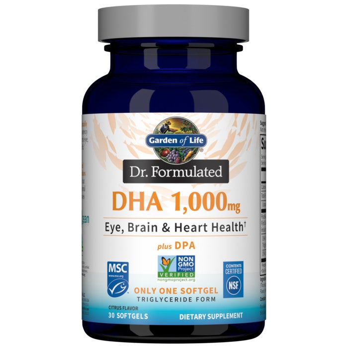 Garden of Life - Dr. Formulated DHA, 1000 mg Citrussmak - 30 mjuka kapslar | Hälsa och välbefinnandeOmega och fiskoljaHälsokost | Apoteka