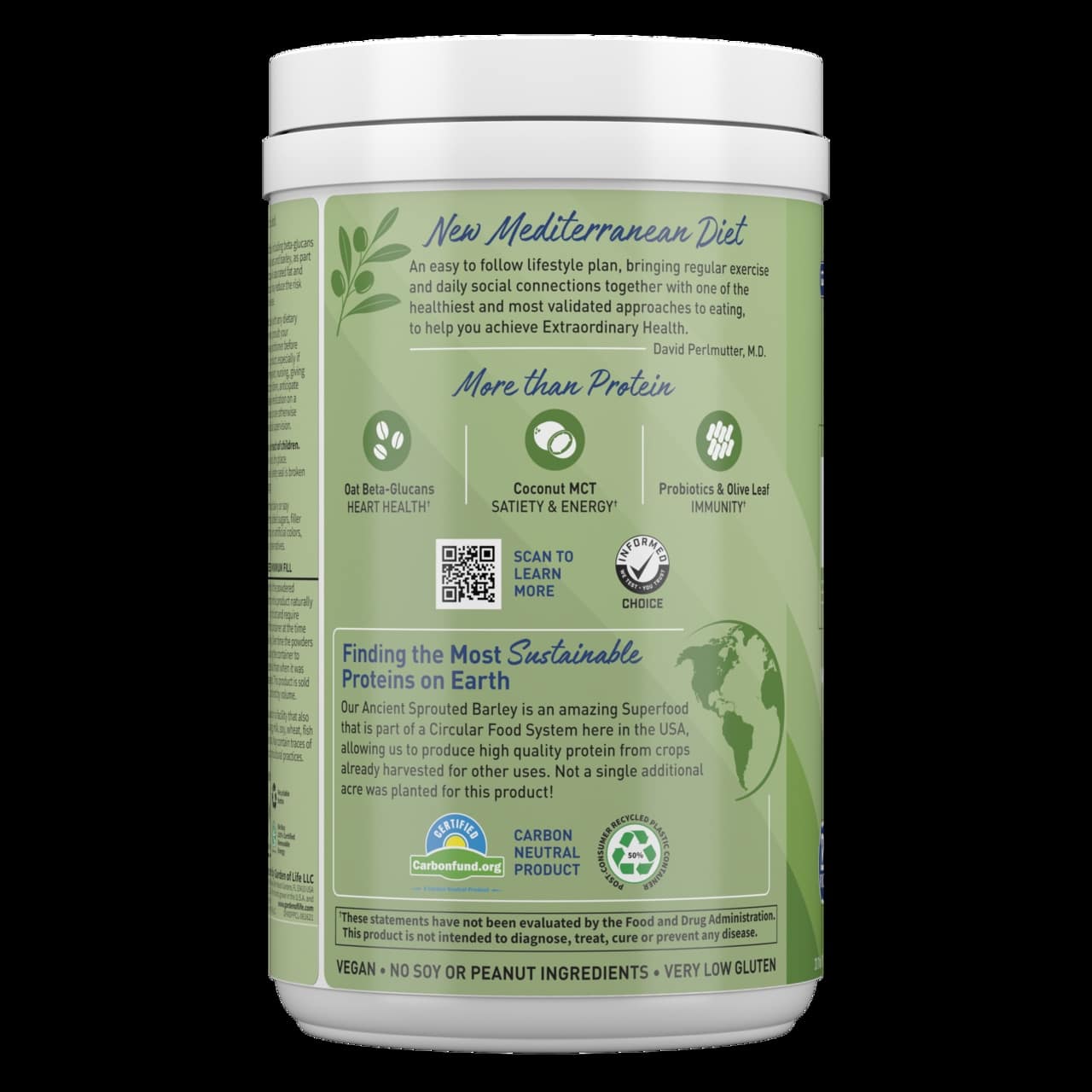 Garden of Life - Dr. Formulated MD Protein Hållbart Växtbaserat Pulver, Rik Choklad - 882g - Bild 3