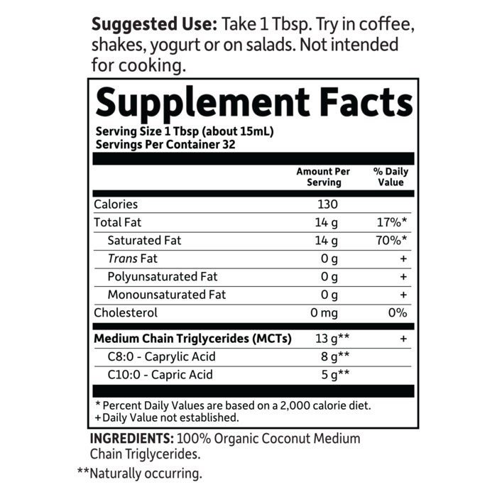 Garden of Life - Dr. Formulated Ekologisk Hjärnhälsa MCT-olja, 946 ml - Bild 2