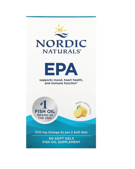 Nordic Naturals - EPA, 1210 mg Citron, 60 kapslar | Vitaminer och mineralerHälsa och välbefinnandeOmegas - EFA - CLA - oljorOmega och fiskoljaHälsokostBiohacking | Apoteka