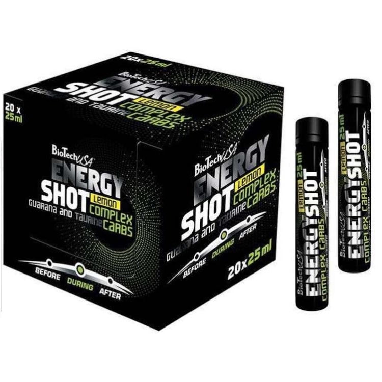 BioTechUSA - Energy Shot, Citron - 20 x 25 ml | Vitaminer och mineralerFöre & efter träningPre Workout EnergyFitness & Träning | Apoteka
