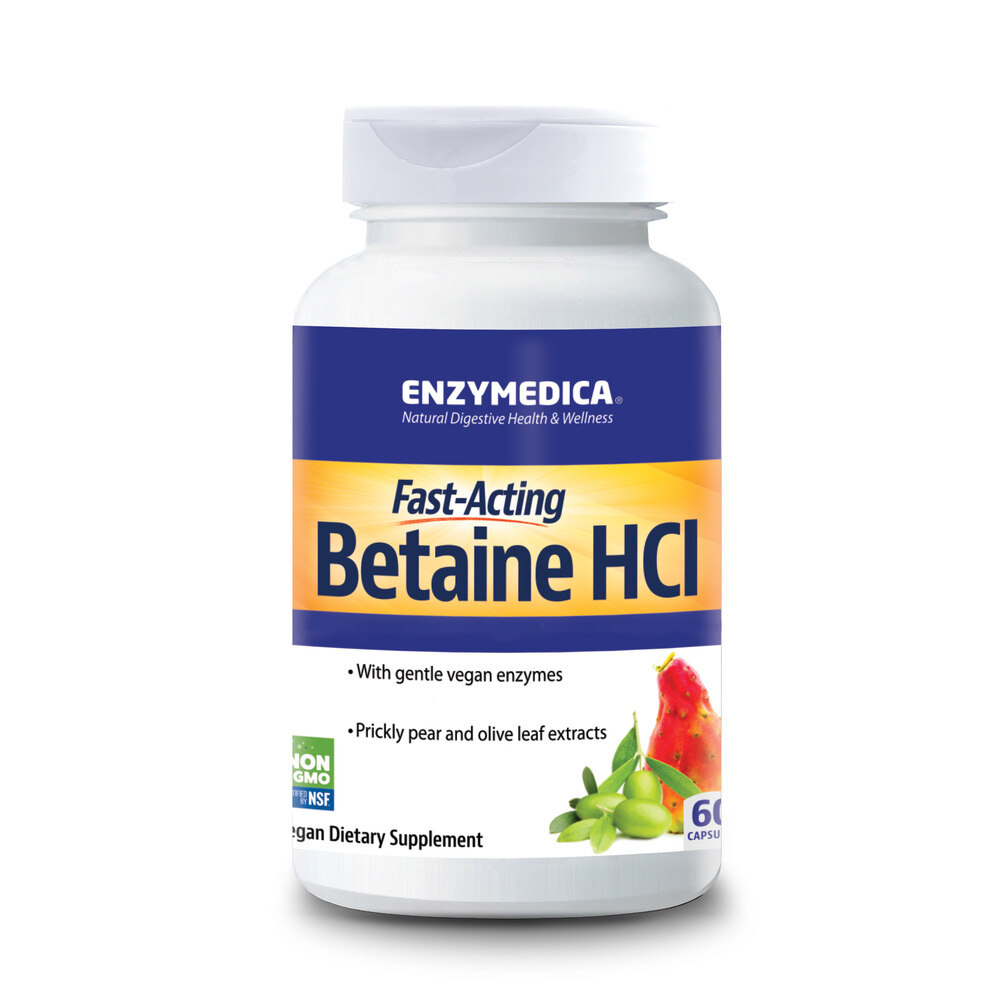 Enzymedica - Betaine HCI, 600 mg, 60 kapslar - Bild 2