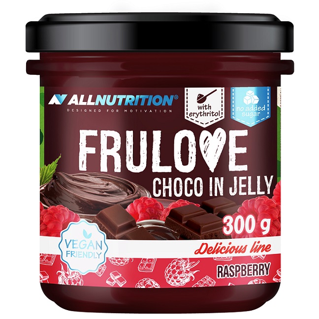 Allnutrition - Frulove Choco in Jelly Hallon, 300g | Veganska produkterHälsa och välbefinnandeHälsokost | Apoteka