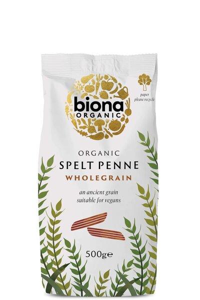 Biona Organic - Fullkornspenne av spelt, 500g | Veganska produkterHälsokostSåser | Apoteka